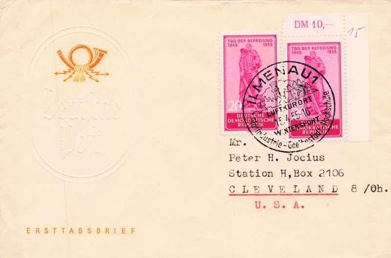 GERMANY  DDR 1955 YEAR SET OF FDC  231//277, B27  NO 271