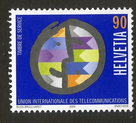SWITZERLAND 10O18 MNH SCV $2.10 BIN $1.10 TELECOMMUNICATIONS