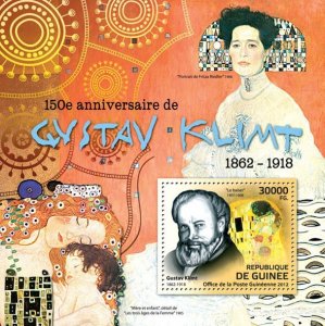 GUINEA - 2012 - Gustav Klimt - Perf Souv Sheet - Mint Never Hinged