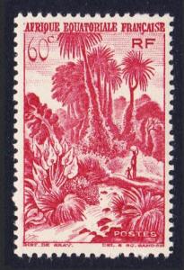 Fr. Eq. Africa Palms and Cataract 1v 60c red MH SG#239 SC#170