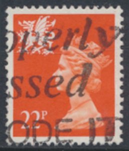 GB Wales   SC# WMMH42  SG W56  Used  see details & scans