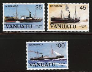 VANUATU Scott 377-379 MNH** Ship set CV$4.50