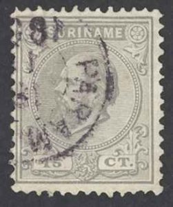 Surinam Sc# 8 Used 1889 15c King William III