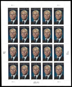 PCBstamps   US #4199 Sheet $8.20(20x41c)Gerald R Ford, (P11111), MNH, (2)
