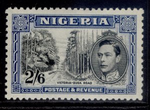 NIGERIA GVI SG58, 2s 6d black & blue, M MINT. Cat £60. PERF 12