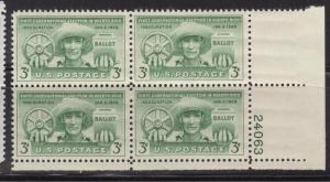 983 Plate Block  MNH