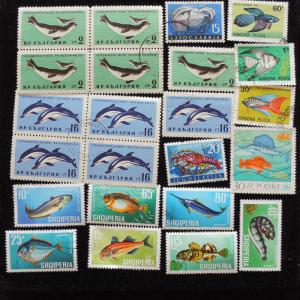 YS-G850 FISH - Albania, Bulgaria, Hungary, Lot Used