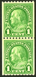 U.S. #604 MINT PAIR OG NH