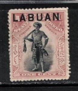 LABUAN Scott # 72 Unused NO GUM - North Borneo Stamp Overprinted a