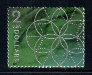 US Stamps Collection Scott #5700 MNH Single 2022 Floral Geometry $2 VF MNH