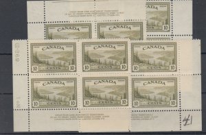 #269 Matched Set VF MNH, LL MLH, 10 cent Peace Issue Cat $80 Canada mint