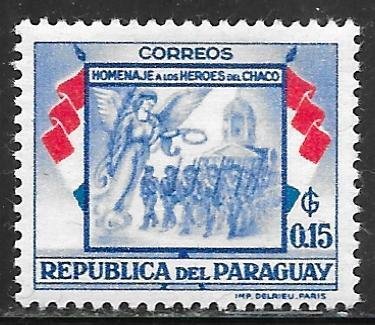 Paraguay 510: 15c Soldiers, Angel and Assuncion Cathedral, MH, VF