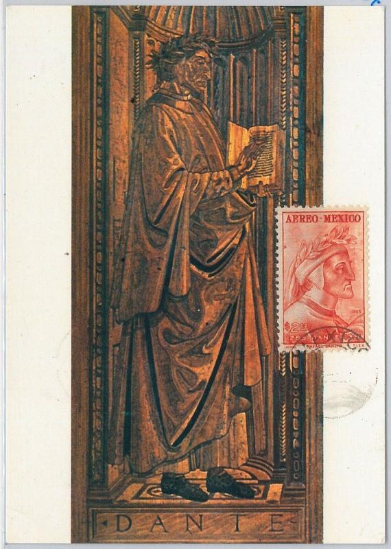 48276  MAXIMUM CARD  - LITTERATURE: Dante Alighieri  -  MEXICO  1965