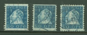 Sweden #164-66 Used Single (Complete Set)