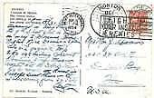 12325 -  ITALY / USA - POSTAL HISTORY -1954  Postmark on Card: INSECTS !!