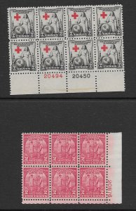 US 703, 717 MNH PB of 6,  f-vf, see desc. 2019 CV $10.25