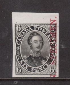 Canada #2TCix XF Plate Proof On India Paper From Top Margin