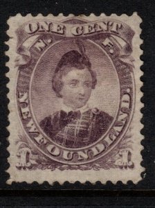 NEWFOUNDLAND SG34 1868 1c DULL PURPLE MTD MINT