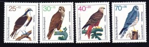 Germany B496-99 MNH OG 1973 Birds of Prey Full Set Very Fine