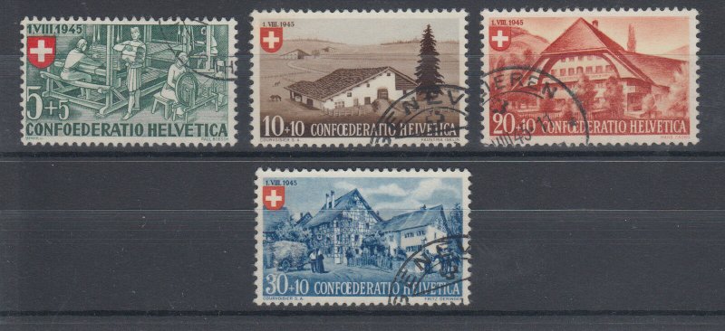 Switzerland Sc B146-B149 used 1949 Swiss Farms cplt VF