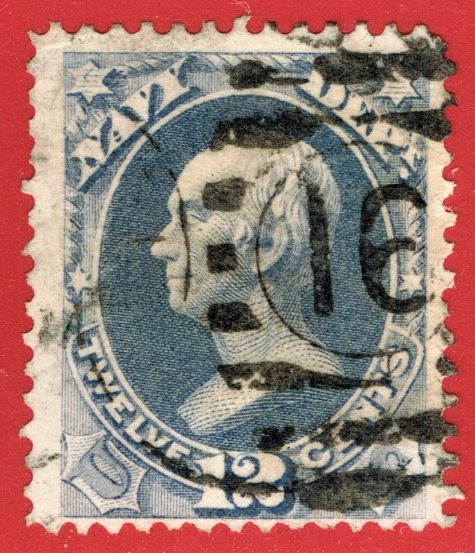 [0744] 1873 Scott#O41 used 12¢ ultra cv :$45 (has a tear)