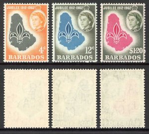 Barbados SG309/11 1962 Golden Jubilee set U/M  Cat 7 pounds