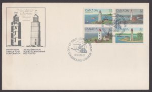 CANADA - 1984 LIGHTHOUSE - 4V - FDC