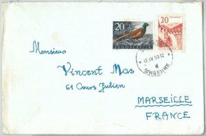 70170 - YUGOSLAVIA - POSTAL HISTORY -  COVER to FRANCE 1959 - BIRDS 
