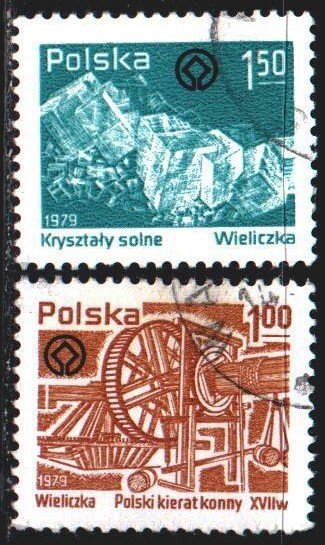 Poland. 1979. 2638-39. Salt mining. USED.