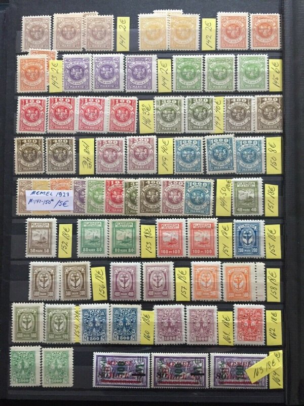 Lithuania Latvia Memel Large Valuable M&U Collection(Appx3500+Stamps)GM823