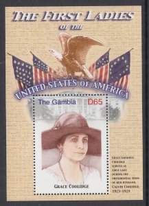 Gambia 3115 First Lady Grace Coolidge Souvenir Sheet MNH VF
