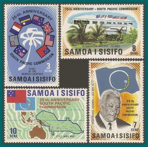 Samoa 1972 South Pacific Commission, MLH 383-385,SG361-SG364