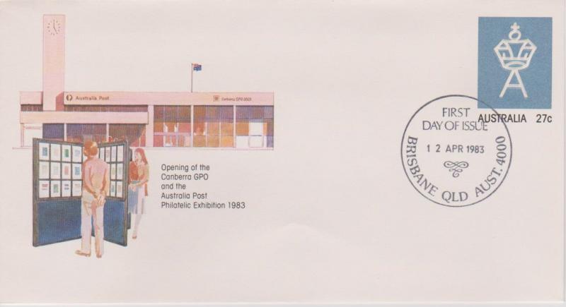 Australia 1982 Prestamped Envelope #61 Canberra GPO First Day Cover