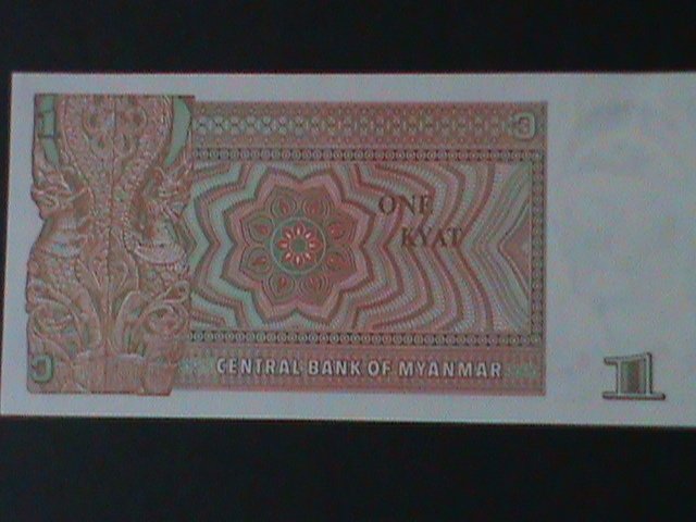 ​BURMA-1972-UNION BANK-$1 KYAT .UNCIR-VF-HARD TO FIND WE SHIP TO WORLDWIDE