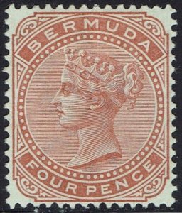 BERMUDA 1883 QV 4D WMK CROWN CA