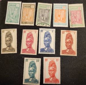 Cameroons,1925-40, Rubber Trees & Mandara Woman, most MH, SCV$5.15