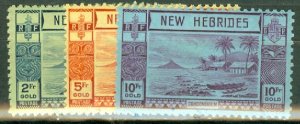 AB: New Hebrides (British) 50-61 mint CV $212; scan shows only a few