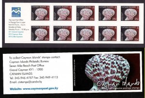 Cayman Is.-Sc.#1065a-Unused NH complete booklet-Marine Life-Shells-2010-