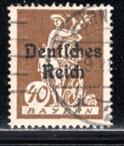 German States Bavaria Scott # 261, used, Mi' DR 124, exp h/s