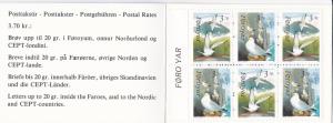 Faroe Islands # 225a, Birds, Complete Booklet, NH, 1/2 Cat.