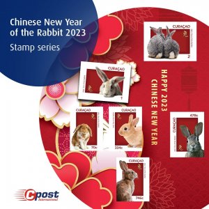 Stamps of Curacao 2023 ( Pre order). -  Chinese New Year; Year of The Rabbit.