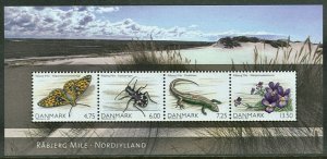 Denmark #1392a Flora and Fauna on MNH MS of Four