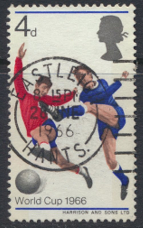 GB  SC# 458   World Cup Soccer  1966   Used see  scan