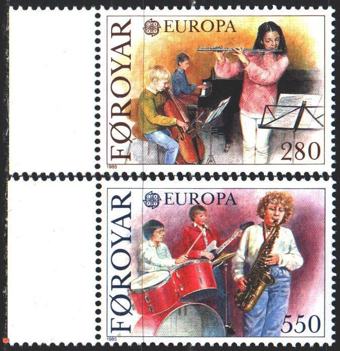 Faroe Islands. 1985. 116-17. Musicians, europe-sept. MNH.