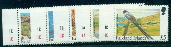 FALKLAND ISLANDS #705-9 Birds set, margin singles, og, NH, VF, Scott $50.50