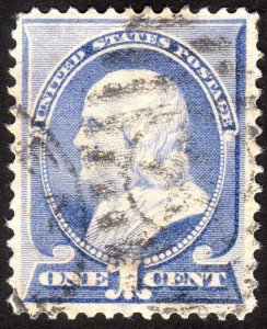 1887, US 1c, Franklin, Used, Sc 212