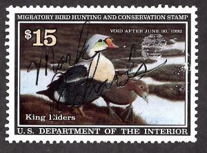 RW58 Used... Duck Stamp... SCV $12.00