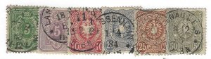 Germany 1880-1883 PFENNIG set - Scott#37-42