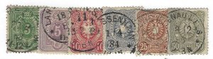 Germany 1880-1883 PFENNIG set - Scott#37-42