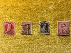 BELGIUM, USED STAMPS, 1905-#85-1922-#157-1936#310-1953-#454M KG,LEOPOLD,HS37